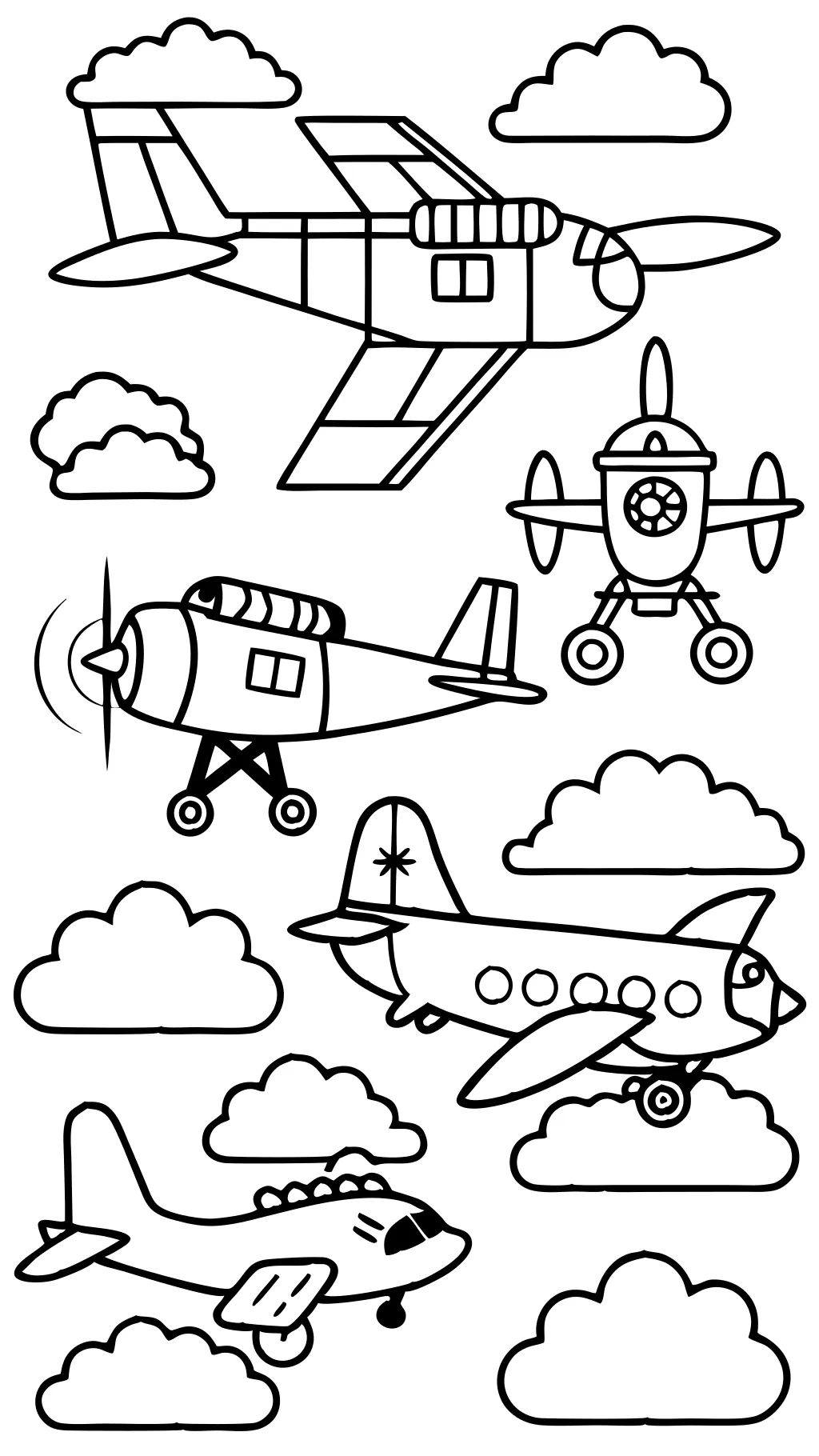 free coloring pages airplanes